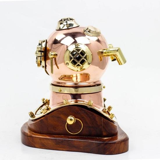 15.24 Cm Copper Diving Helmet US Navy Diving Helmet Mark V Morse Scuba Helmet