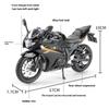 Scale 1:12 Suzuki Hayabusa GSX250R Motorcycle Model Toy Car Alloy Body Rubber Tires Music Light Motor Models Collectible Item