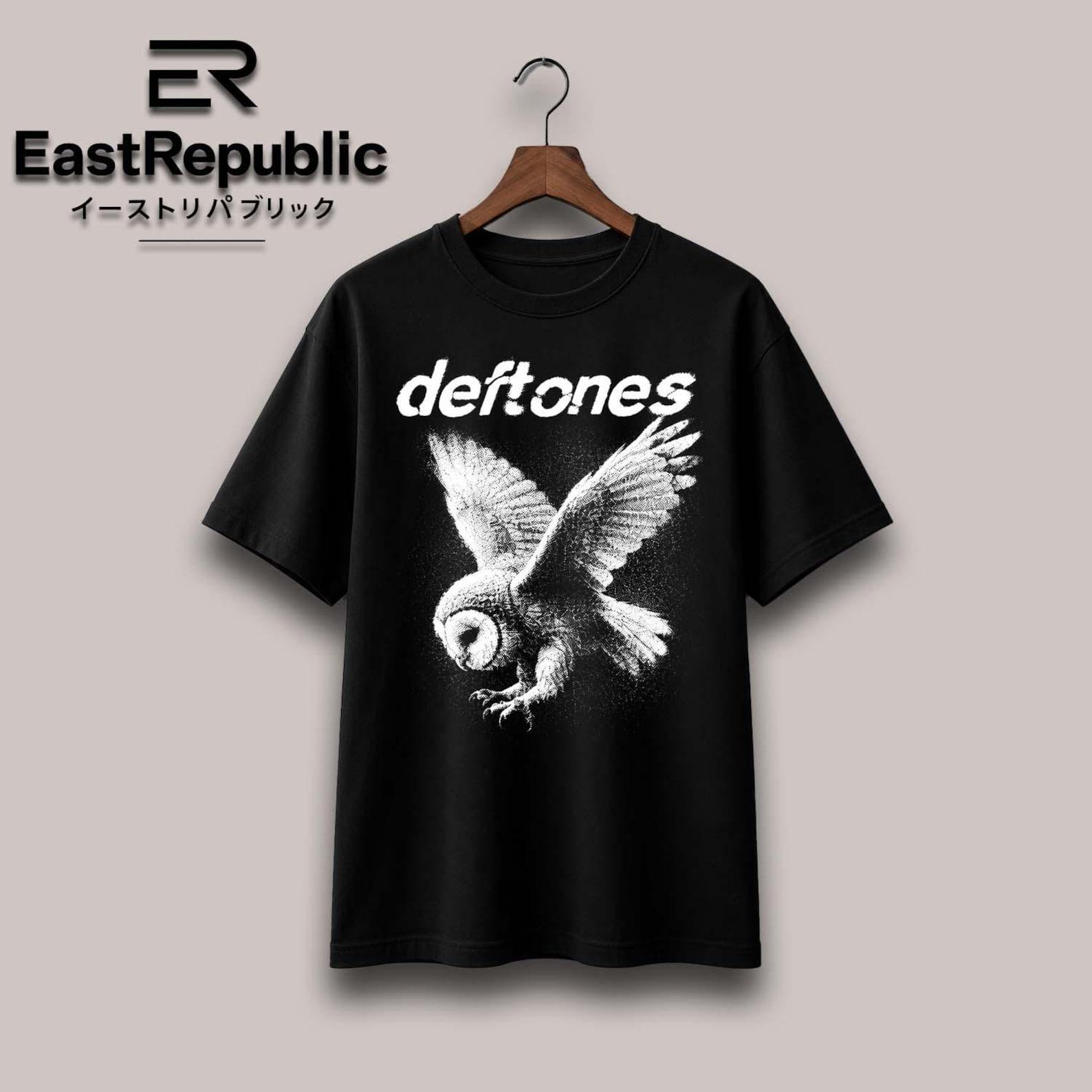 Deftones Diamond Eyes Barn Owl and Cross Tee | Gothic Night Owl Shirt, Dark Grunge Bird Design S