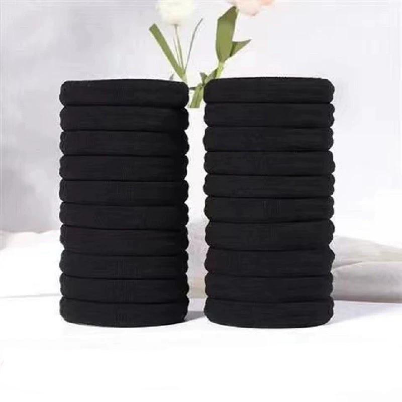30 Pcs/Lot High Elastic Hair Rubber Bands For Women Black Hair Ties Girls 4cm Hair Rope White Hairbands Ponytail Holder Headband