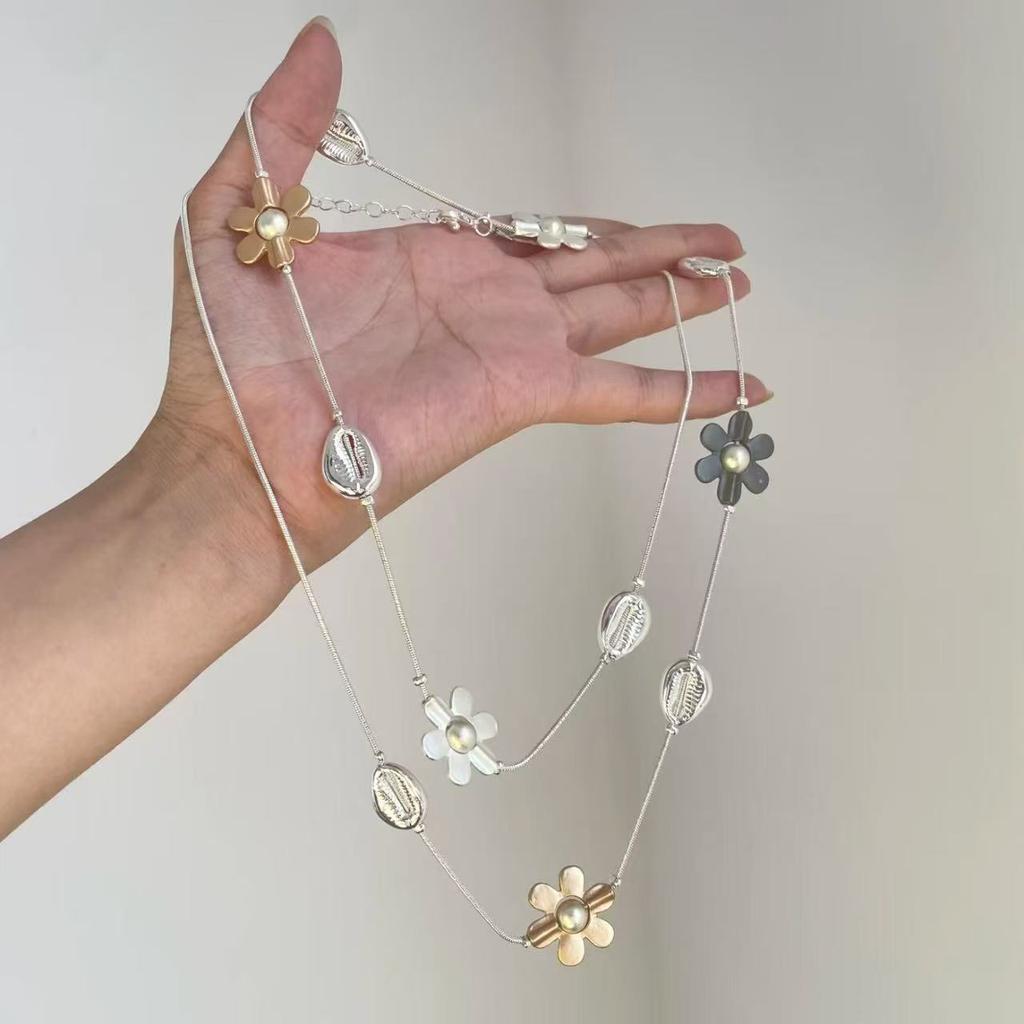 Taillenkette Kollektion~ Halskette mehrlagige Perlen-Taillenkette Brustkette Hofessen Schulterkette leichter Luxus Bein Kette einzigartiges Halsband