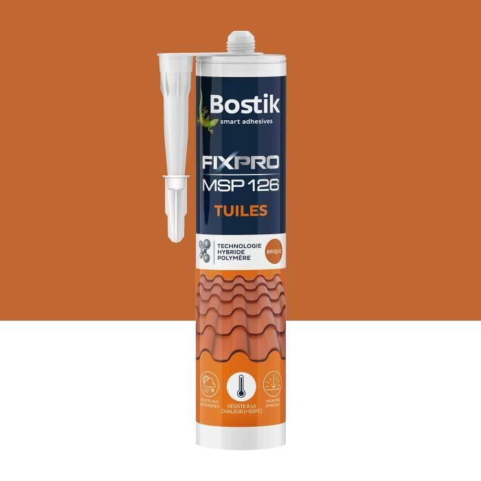 BOSTIK Mastic Fixpro Msp126 Tuiles Cartouche 290ml