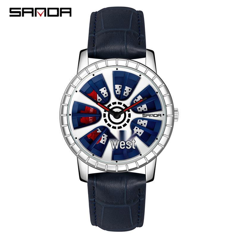 Sanda Men s Quartz Watch - Trendy, Waterproof, Steel Band, Luminous Dial, Business Style, Hot Seller.