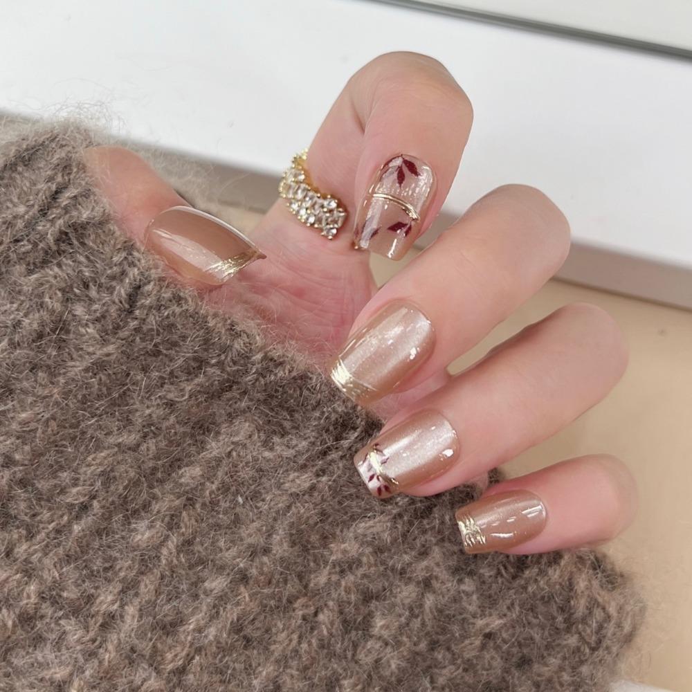 

Носимые маникюрные накладные ногти с полным покрытием, пресс для ногтей, съемные кончики ногтей для девочек