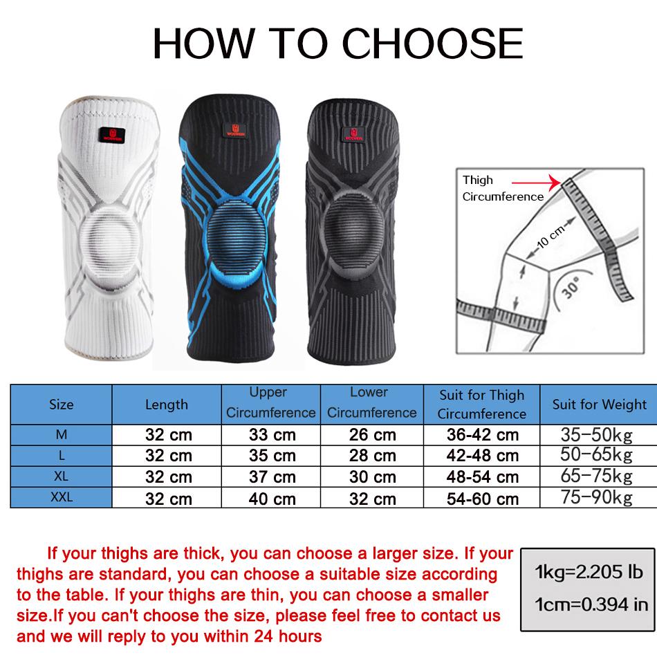 1/2PCS Silicon Padded Basketball Knee Pads Patella Brace Kneepad Joint Support Fitness Compression Sleeve Protector