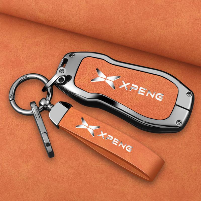 Zinc Alloy Leather Car Key Case for Xpeng G6 G9 P7 P7I G3 G3I P5 2021 -2024 Key Case Car Remote Key Fob Case