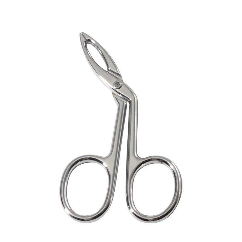 Men's Stainless Steel Tweezers: Straight & Curved Head for Beard and Eyebrow Plucking, Fine Hair Precision Clip, Available Now.