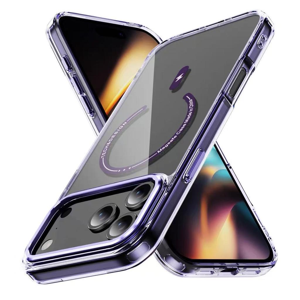For iphone 17 Pro Max Case Luxury Clear Magsafe Cover For Iphone 17AIR 16E15 14 13 12 11 Pro Max Magnetic Wireless Charge Case