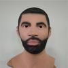 Halloween bald handsome man Latex mask Beauty Headband Creative masks Latex bald beauty headgear