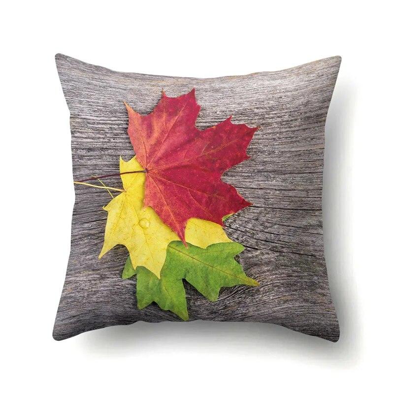 Maple Leaf Pillowcase Cartoon  Lumbar Pillow Sofa   Cushion