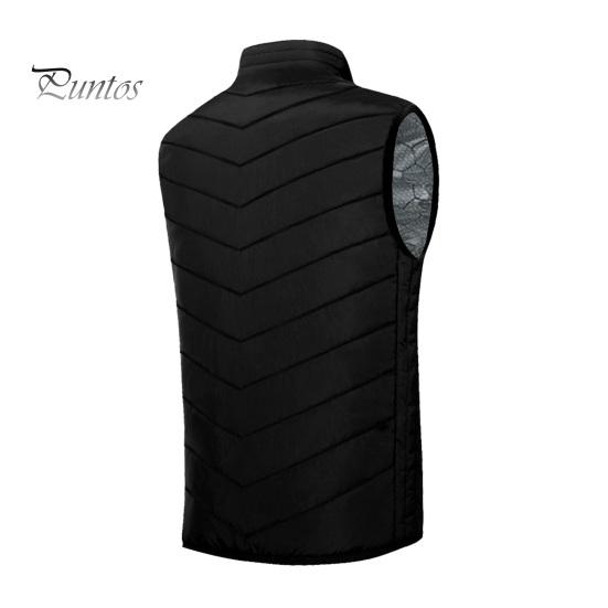 Battery Powered Heated Vest Men 23 Heating Zones 4 Heat Levels Thermal Portable Power Bank Jacket with Overheat Protection Machine Washable