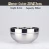 Large Double-Layer Insulated Stainless Steel Bowl with Lid - Anti-Scald, Anti-Drop, for Children and Adults, Ideal for Rice and Soup.
