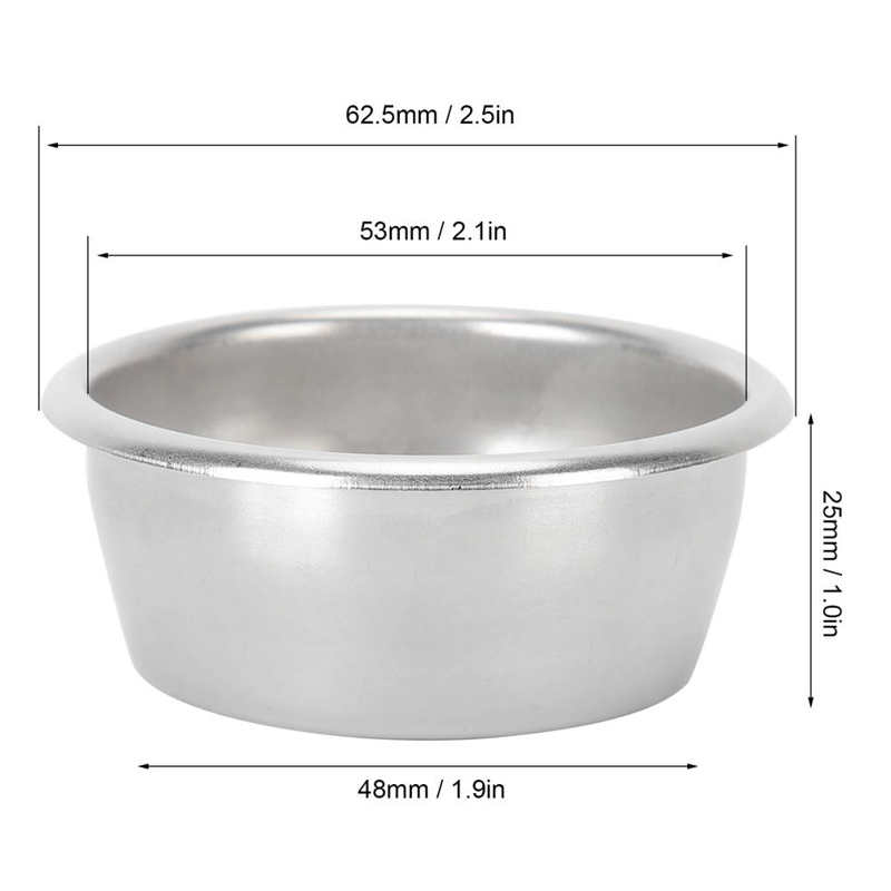 

Filter Basket 304 Stainless Steel Strainer 53mm Coffee Machine Accessories for 870 Coffee Filter Basket Coffee Supplies