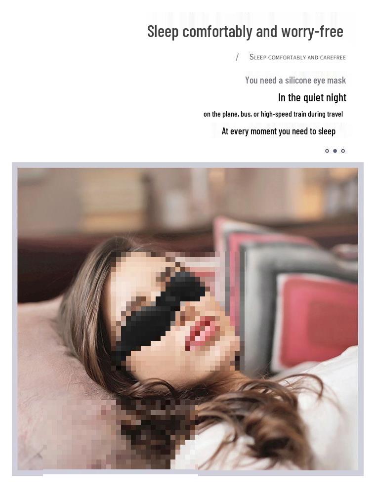 Comfortable 3D Light-Blocking Silicone Eye Mask for Odorless Sleep and Eye Protection