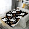 Ghost Halloween Print Microfiber Flannel Cover Blanket Bedroom Living Room Sofa Soft And Comfortable Home Decoration