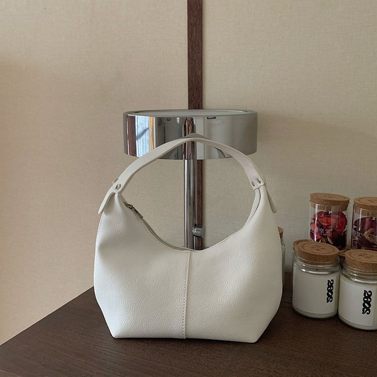 

New Style Lychee Skin Dumpling Bag Women s Handbag Fashionable Single Shoulder Bag Versatile Women s Bag белый