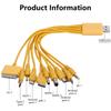 10 In 1 Mobile USB Cable Multi Charging Cable Multiple Charger Cable Multiple USB Fast Charging Cord 23cm/9.06in