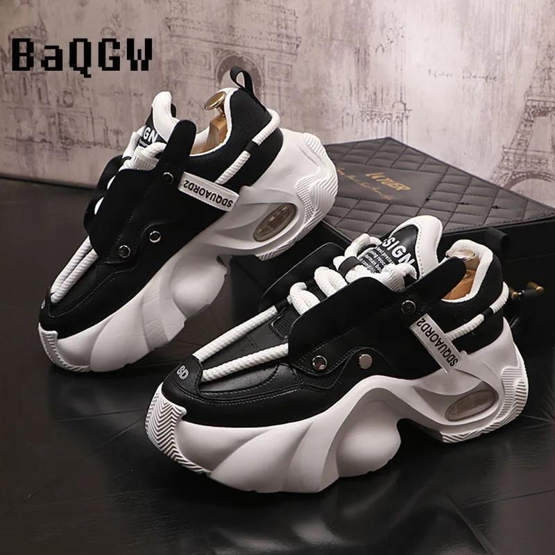 

FashionFashion Brand Designer Whtie Thick Bottom Casual Board Shoes Man Men Flats Loafers Sports Walking Sneakers Shoes for Men 44