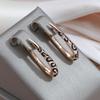 Kinel Black Enamel Dangle Earrings For Women Luxury Wedding Fine Jewelry