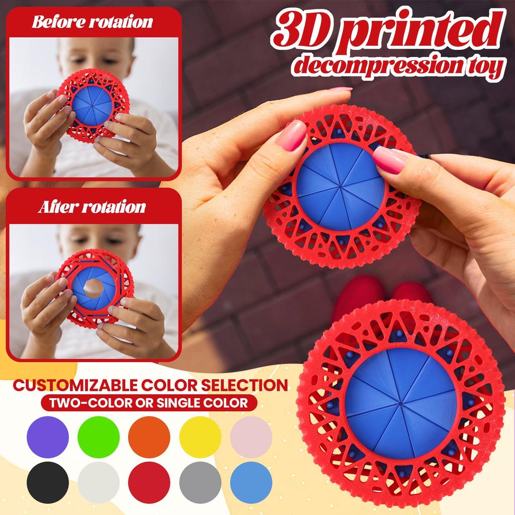 3D Printed Decompression Toys With Customizable Colors