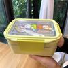 Portable Stainless Steel Lunch Box Double Layer Cartoon Food Container Box Microwave Bento Box for Kids Children Picnic School