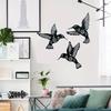 3D Metal Hummingbird Wall Art Decoration Hollow Out Iron Bird Sculpture Wall Hanging Figurines Ornament Home Yard Lawn Decor
