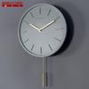Nordic Minimalist Wall Clock: Concrete & Copper Modern Design