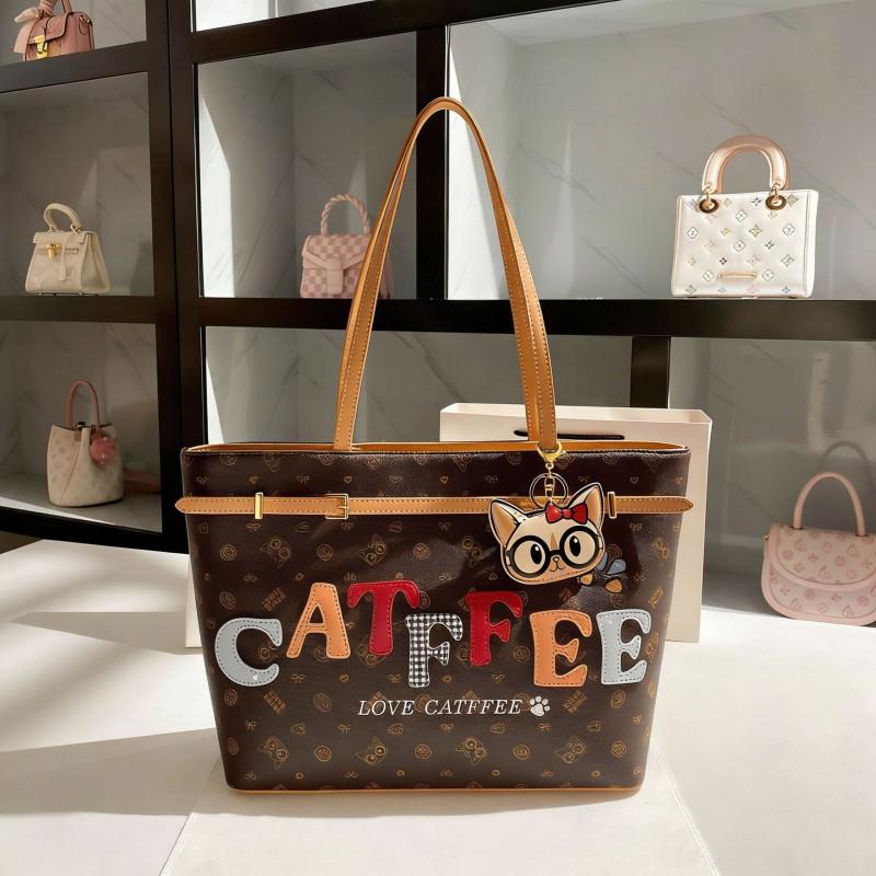 

Fashionable Embroidered One-shoulder Handbag High-quality Large-capacity Commuting Tote Bag Women