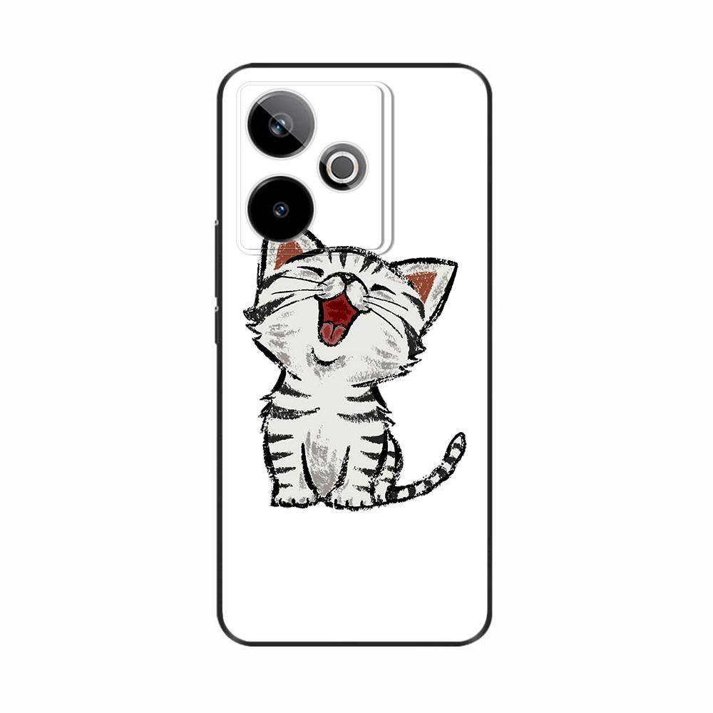 For Realme GT7 GT 7T Case RMX5061 Cat Painted Cover Soft Silicone Phone Case For Realme GT 7T GT7 Pro RealmeGT 7 Pro Fundas Etui