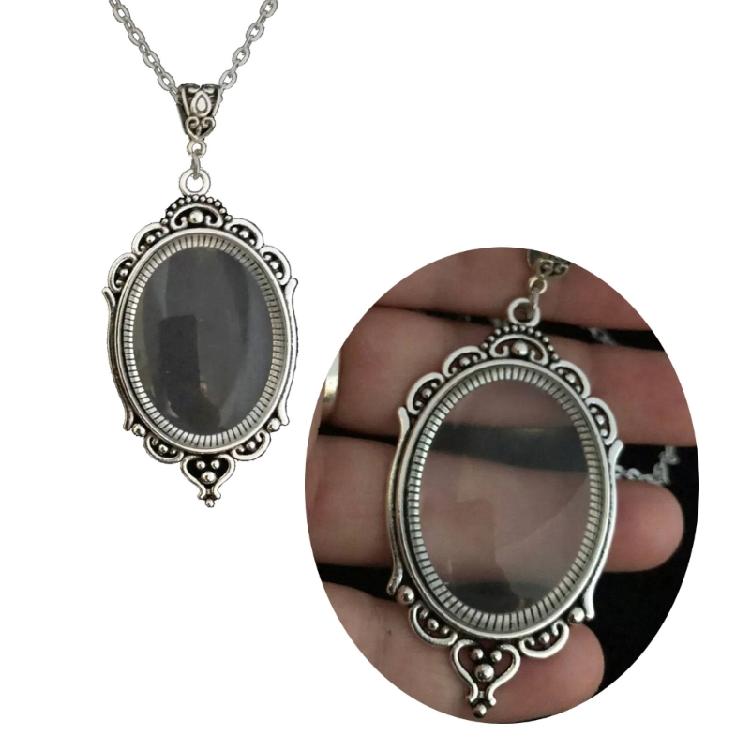 Magnifying Glass Pendant Choker Glass Pendant Necklace Alloy Material Jewelry