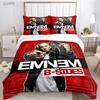 Eminem Cantante Hip-Hop Copripiumino Stagione Unica Matrimoniale Copripiumini e Federe per Adolescenti Singolo/Matrimoniale/Queen/King
