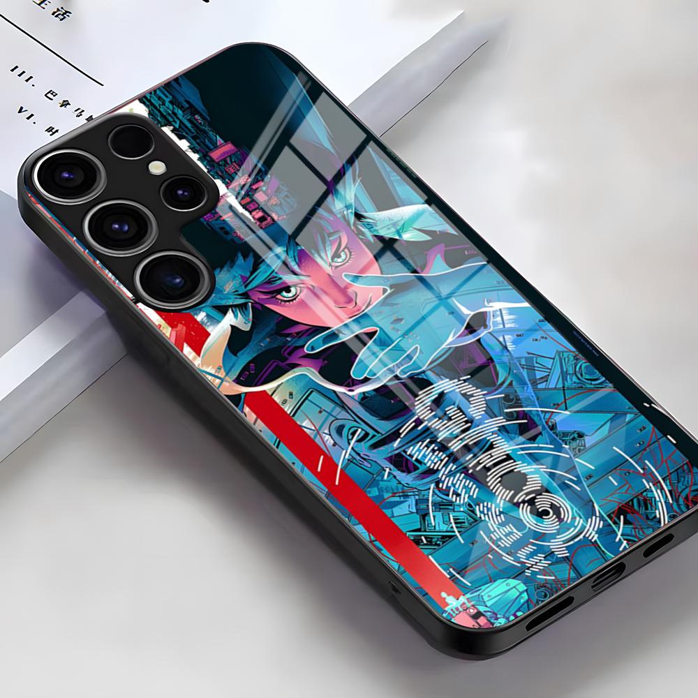 

Ghost In The Shell Phone Case For Samsung S26 S25 Edge Ultra S23 S22 S21 S20 Ultra Plus S24 Fe A54 A53 A25 Glass Cover Samsung S22 Plus