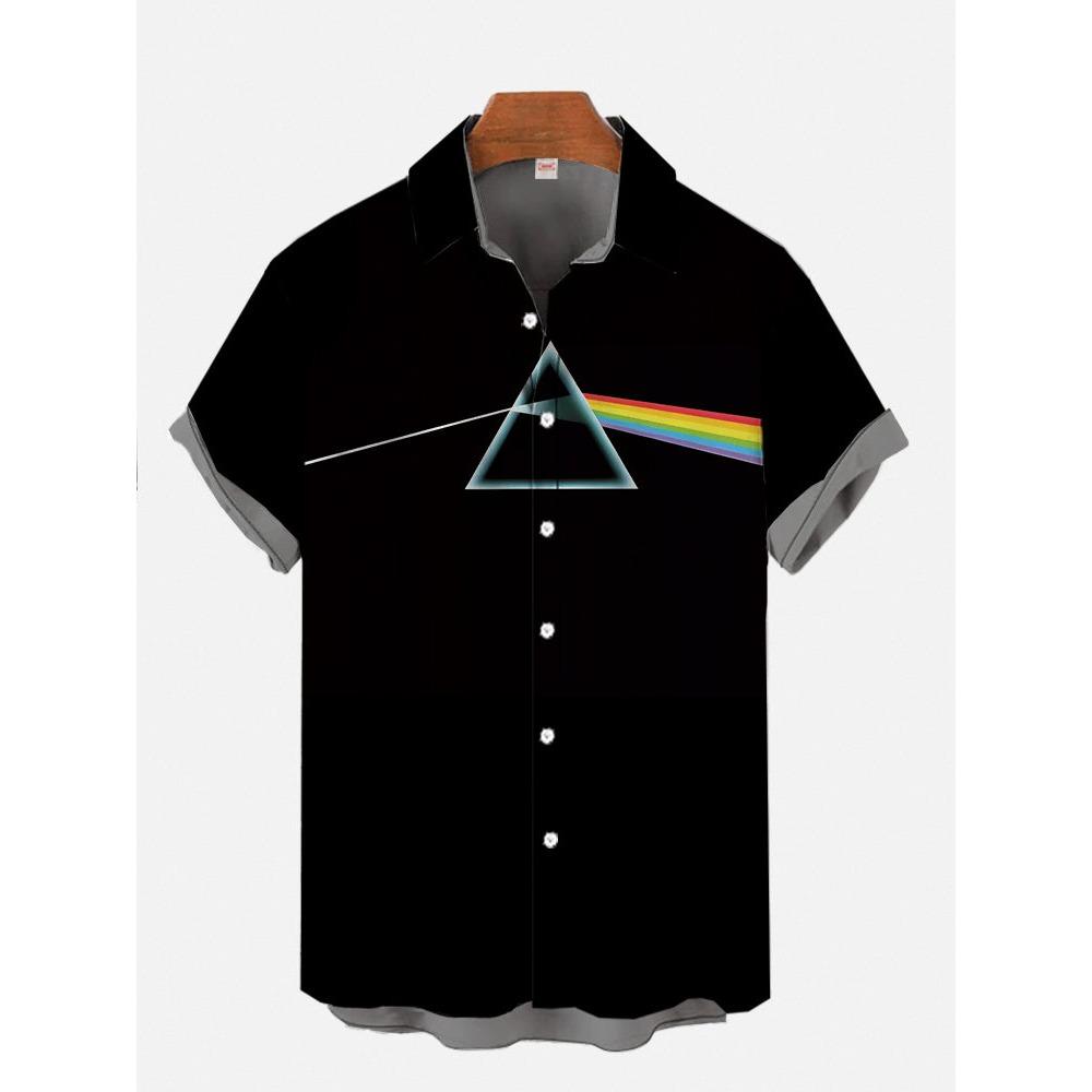 

Hawaiian short-sleeved Shirt Messy Line Print men s Lapel Fashion Top 2024 New Large Size men s Shirt Casual And Comfortable XL