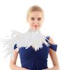 Handmade Feather Shrug Gothic Victorian Natural Feather Cape Shawl Shoulder Wrap Choker Collar for Halloween Costume Party