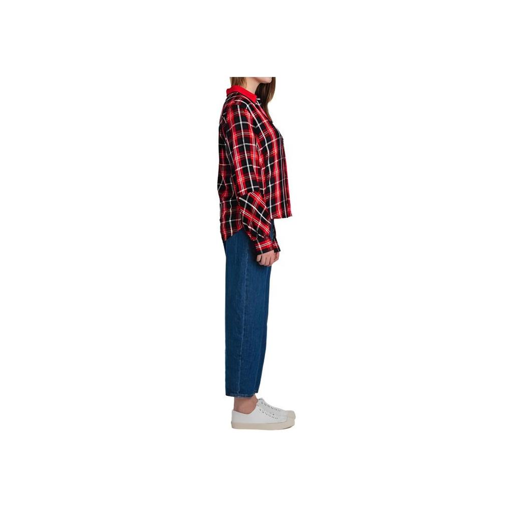 Levis X Jahan Loh Kariertes Langarmhemd Damenhemden Rot 18288-0000