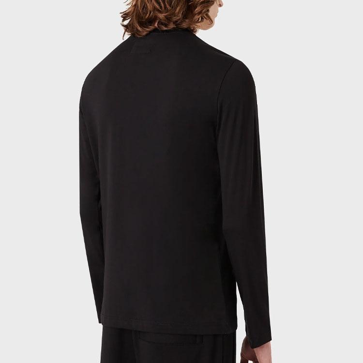 EMPORIO ARMANI Logo Patch Long Sleeved Crewneck T Shirt 8N1TR11-JRGZ1-0999