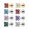 F136 Titanium Four-Leaf Clover Zirconia Mini Jewelry Replacement Stud Head for Ear, Lip, and Nose Piercings