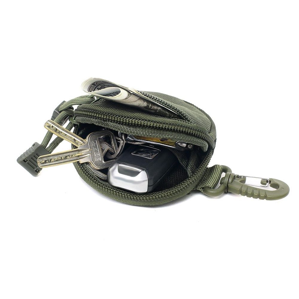With Hook with Zipper Bag Pocket EDC Coin Purses Key Holder Pouch Wallet