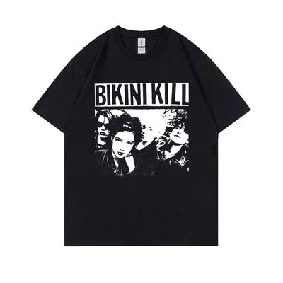 Rock Punk Band Bikini Kill Grafik T-Shirt Feministisches Riot Grrrl Kathleen Hanna T-Shirt Unisex Damen Klassisches Vintage Oversized T-Shirt