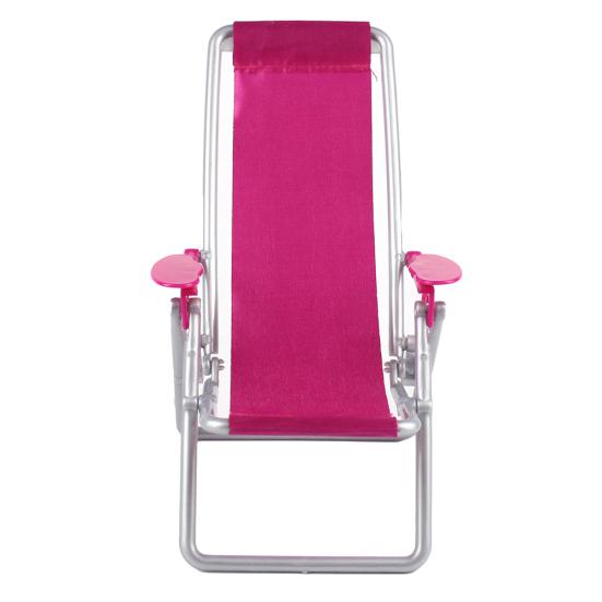 Miniature Folding Plastic Beach Chair Deck Doll House Furniture Garden Accessory