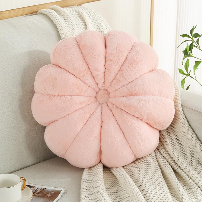 Nordic Small Bunny Fur Pumpkin Seat Cushion For Living Room Decor And Office Comfort