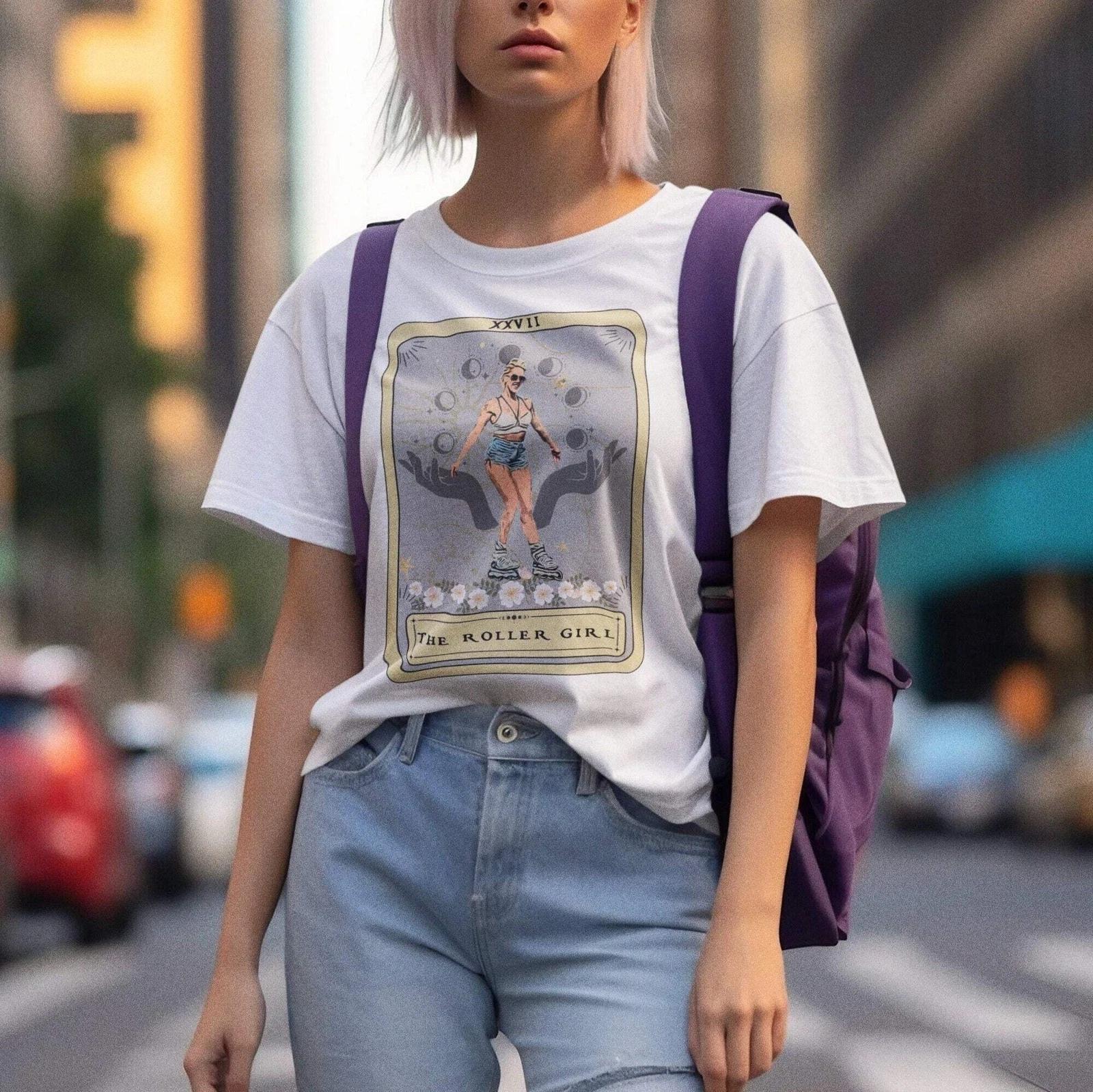 Roller Skate Tarot Card Shirt Rollerblading XL