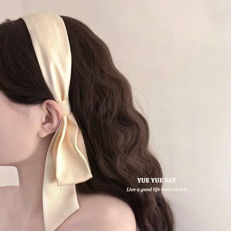 Summer Tea Flavor French Ribbon Green Retro Headband - Fairy Design Hair Accessory for Women