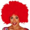 Clown Wig Red Afro Curls Disco 80s