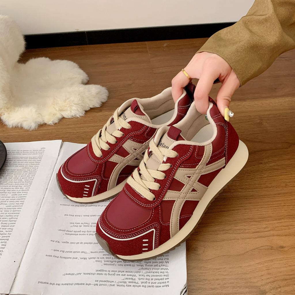 Popular German training shoes women's 2025 summer new super fire retro lightweight thick-soled Forrest Gump shoes mesh casual sports shoes