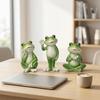 Cute Style Cartoon Frog Figurine Creative Craft Frog Garden Decor  Courtyard Gardening