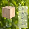 Nueva Trampa para Abejas Carpinteras para Exteriores - Estilo Techo a Dos Aguas Madera Colgante Natural Trampas para Abejas Carpinteras - Trampas para Insectos con Bóveda Extraíble
