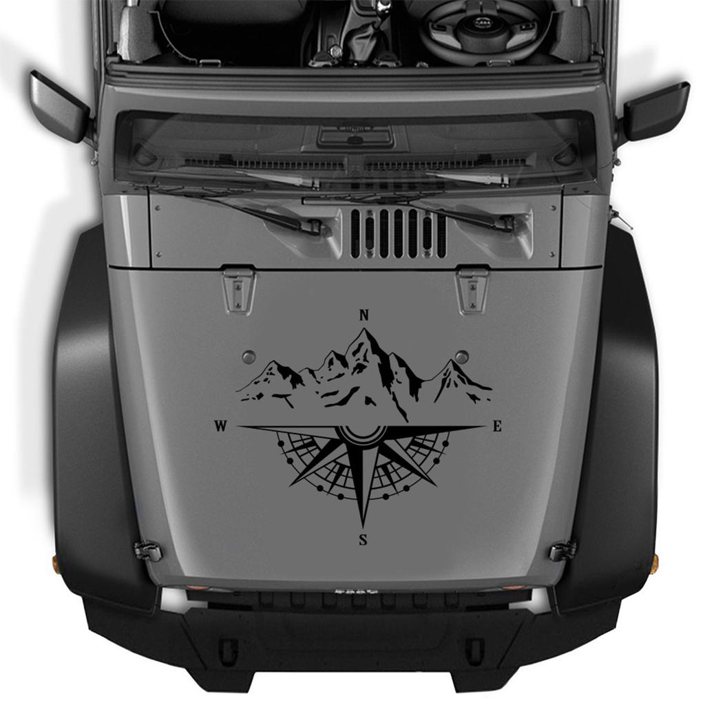 Mountain  Stickers, Decal for Car Hood Auto Body Side Door  Waterproof Stickers, Vinyl Stripe Decal Sticker for Truck