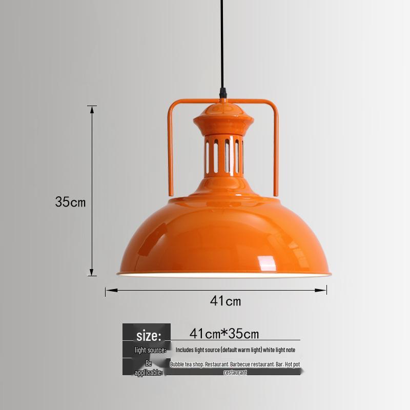 Orange Nordic Industrial Pendant Light for Restaurants & Bars