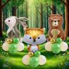 Jungle Animal Balloon Set Rabbit Deer Hedgehog Raccoon Fox Bear Aluminum Film Suitable for Party Decoration